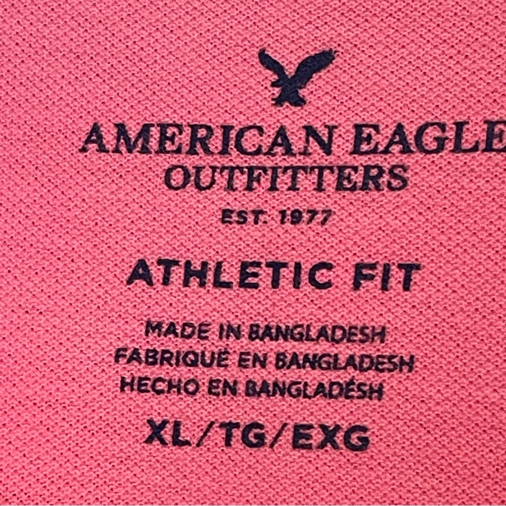 American Eagle Outfitters Athletic Fit Pink Polo Classic - Picture 5 of 6